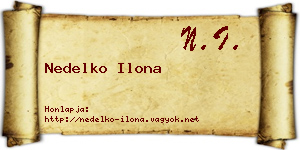 Nedelko Ilona névjegykártya